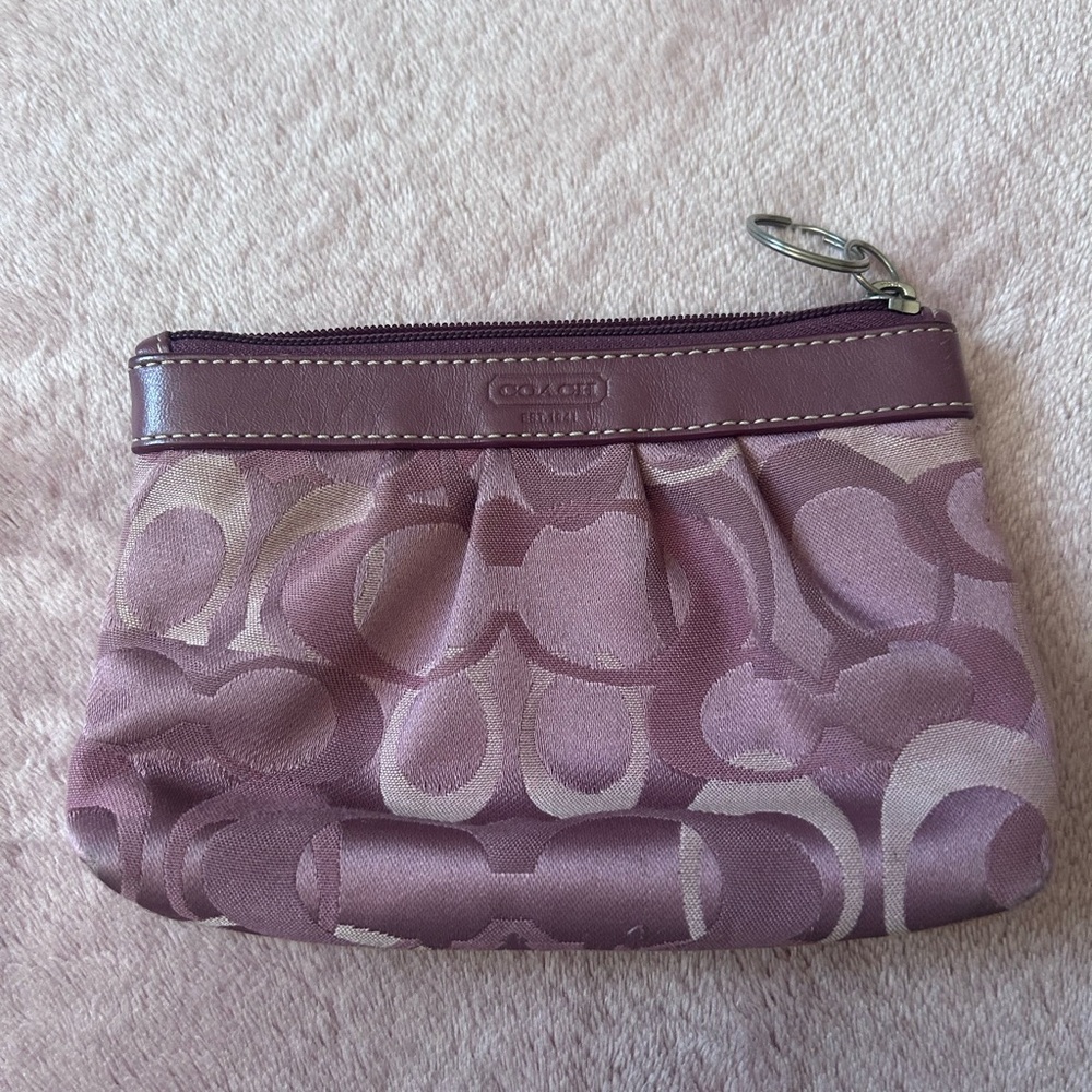 Coach Mauve Patterned Wristlet